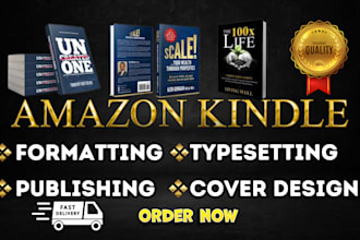 do book publishing on amazon kindle, book formatting, book promotion, paperback