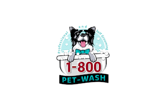 create a custom modern pet grooming logo design