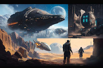 make you custom sci fi horror and fantasy creature concept or character design