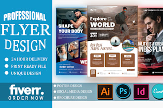design eye catching flyers, brochures , social media posts to boost your brand