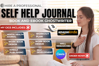 write self help ebook, self help journal, mental health, manuscript, wellness