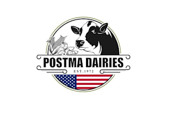 design elegant minimal dairy farming logo