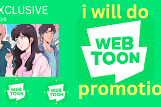 do organic and viral webtoon promotion, wattpad, manga, tapas to target