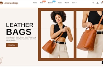 design highly profitable bag shopify purse store wallet travel bag website