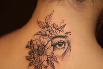 draw a hand drawn custom tattoo design for you