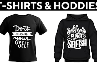 make a realistic t shirt and hoodie mockup for you