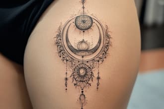 do sleeve tattoo design in geometric style