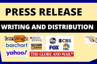 do press release writing and distribution, submit press release