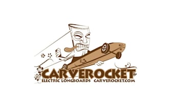 design wonderful electric skateboard logo