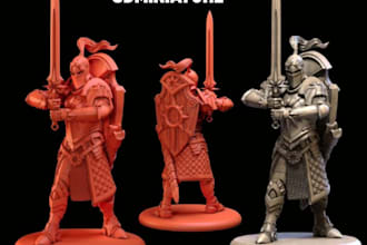 custom 3d print and paint ship your miniature, action figure, dnd, warhammer40k