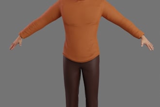 design 3d realistic metahuman character,ue game character,pbr texture,retopology