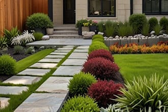 design backyard, pool, patio and garden as a landscape architect