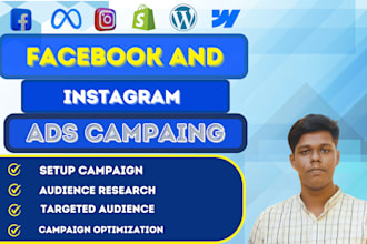 run meta ads campaign for webflow, shopify, dynamic retargeting, prestashop