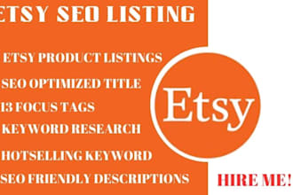 optimize your etsy seo listing , etsy listing, etsy product listing, etsy rank,