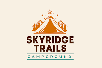 create a vintage custom camp and outdoor adventure logo design