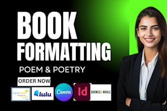 format design poetry book ebook PDF conversion  amazon kdp fiction chap book