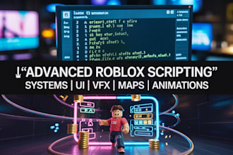 be your advanced roblox scripter script any system ui gui vfx map animation