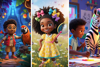 draw stunning children book illustrations ,covers picture book , hand drawn