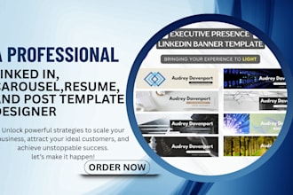 design a professional social post linkedin banner carousel post resume on canva
