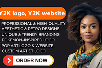 y2k logo y2k website design pokémon design, pop website, artist design name