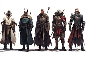 create a unique fantasy, dnd character art