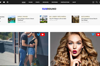 create youtube video vlog website and audio website, podcast website