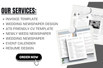 design invoice template wedding newspaper content calendar ats friendly resume