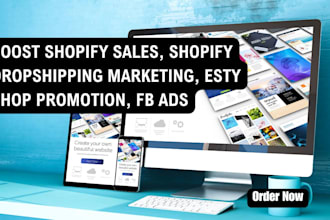 boost shopify sales, shopify dropshipping marketing, esty shop promotion, fb ads
