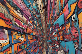 design amazing graffiti and pop art