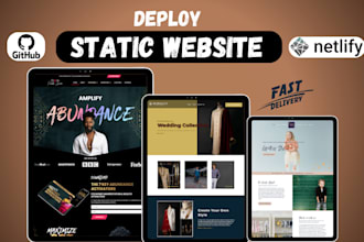 deploy and create static website on netlify or github