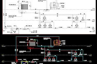 convert PDF image or sketch plumbing or hvac to dwg or rvt