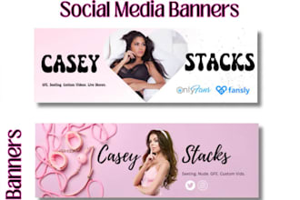 design linkedin header or twitter banner instagram facebook