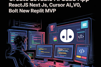 create lovable ai saas app reactjs next js, cursor ai,v0, bolt new replit mvp