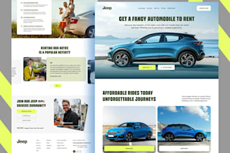 design a professional car rental, chauffeur, or dealership website