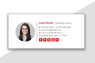 design clickable logo social media website canva  email signature
