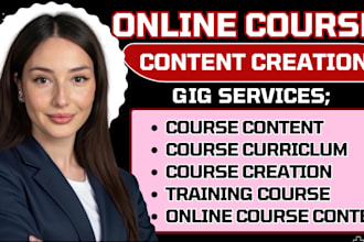 create online course content course curriculum lesson plan ebook online course
