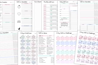 design price list, checklist, letterhead, self care journal, layout journal