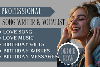 create custom love songs, love music, birthday messages and birthday witches