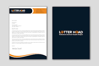 design professional letterhead with editable word template