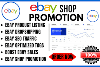 boost ebay product seo sales product listing shop promotion dropshipping traffic