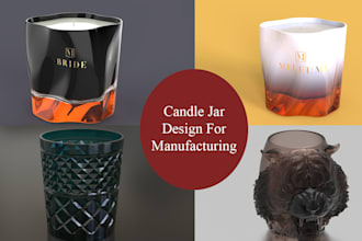 design a manufacturable glass candle container and jars