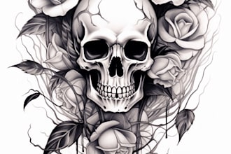 draw custom tattoo design for you