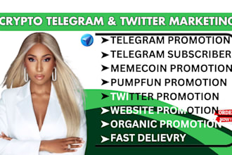 crypto telegram promotion, x twitter marketing manager, telegram promotion,nft