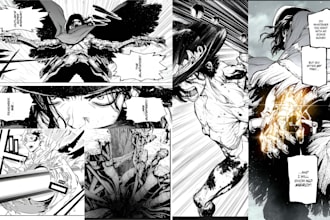 draw manga page sfw nsfw manga manga panel story board as manga artist