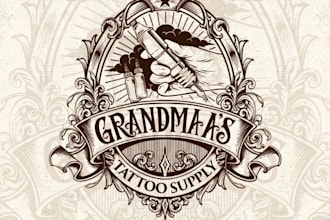 custom hand lettering, calligraphy, typography, tattoo logo