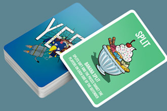 design card game 52 playing card game deck box mockup board game rulebook design