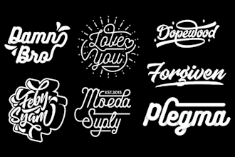 do creative text logo design for your business