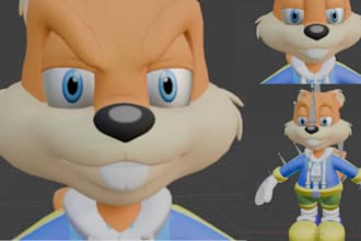 3d character modelling cartoon character toy model character design for printing