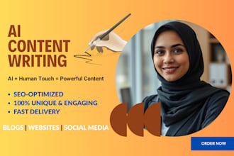 write SEO focus ai, human content for blog, website, newsletter, email copy