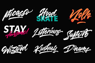 create a hand lettering typography custom font